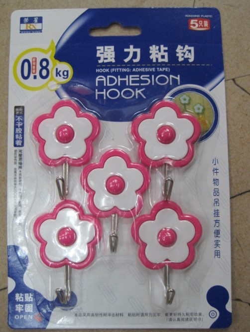 Small flower strong hook hook No trace hook suction wall hook hook hook 3D three-dimensional commodity powder