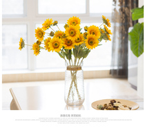 High simulation flower sunflower fake flower plastic flower decoration flower living room dried flower bedroom dining table decorated flower pastoral