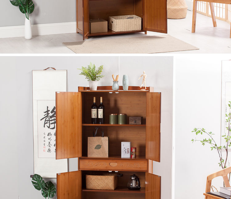 Long nhãn hiện đại đơn giản bên tủ thời trang tủ rượu tủ bếp bốn cửa nhà hàng lắp ráp tủ lưu trữ công suất lớn - Buồng tủ nhựa lắp ghép