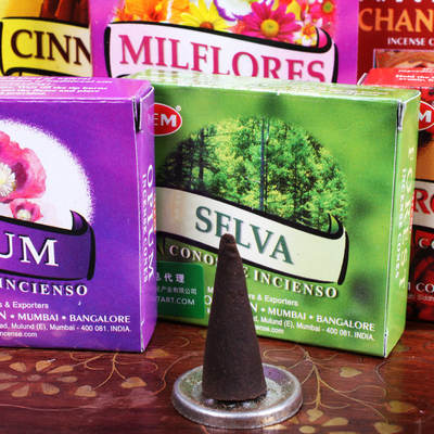 Authentic Indian aromatherapy hem Tower Aromatherapy Relaxing and wealth-attracting agarwood material plant aromatherapy purifying rose sandalwood cone fragrance