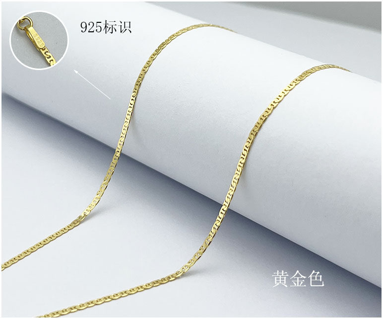 Серебряное ожерелье s925纯银车平日字项链女款简约百搭锁骨链轻奢感高级感颈炼配饰品 Other home