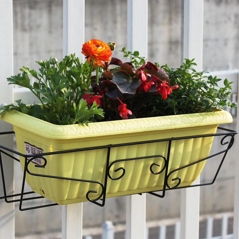 IRIS resin rectangular flowerpot balcony plant vegetable pot Alice family planting pot flower trough P262