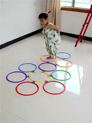 Kindergarten teaching aids, children's physical training equipment, sports outdoor sensory integration toys, hopscotch, circle, circle, grid