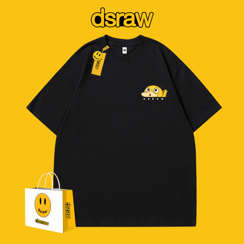 Dsraw Official Collaboration Unisex Short-Sleeve T-Shirt 2026 Spring/Summer New Black Loose Trendy Top Crew Neck Couple Dsraw Official Collaboration Unisex Short-Sleeve T-Shirt 2026 Spring/Summer New Black Loose Trendy Top Crew Neck Couple