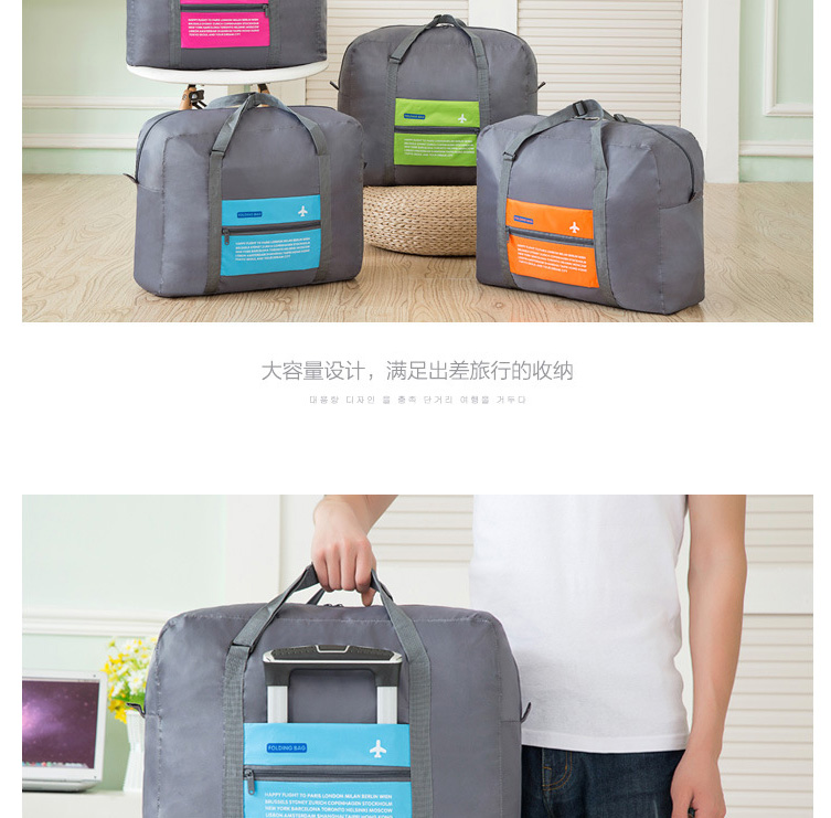 Túi du lịch xách tay nữ di động gấp lưu trữ túi dung lượng lớn túi duffel túi thể dục nam có thể kéo xe đẩy hành lý vali nhỏ