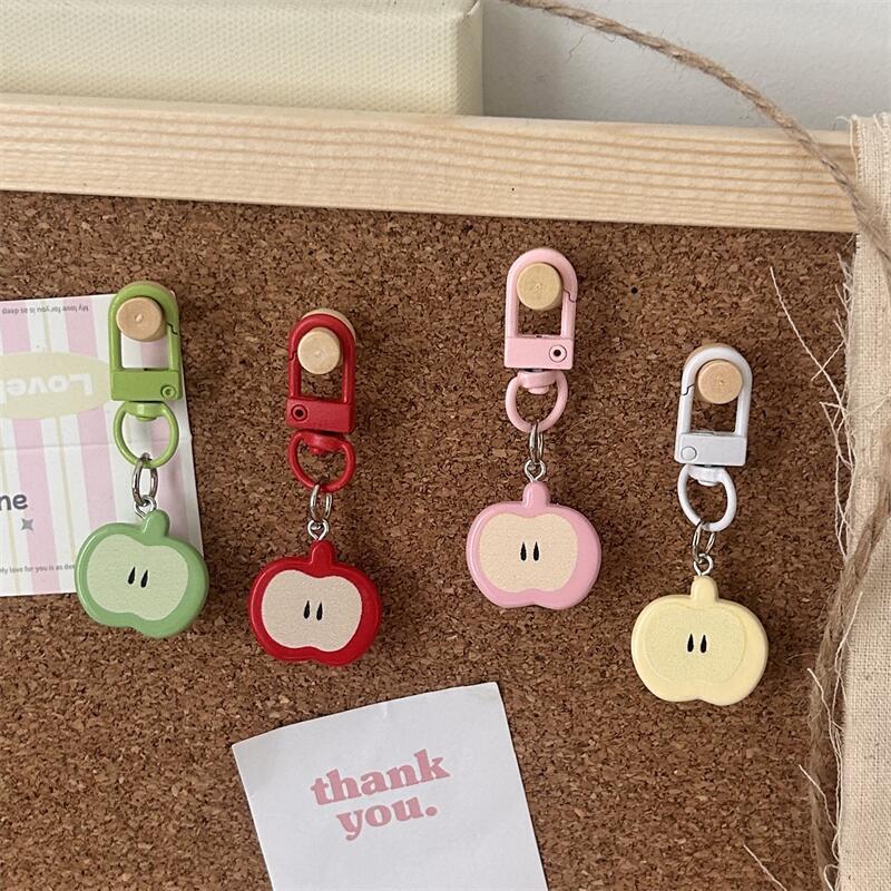 Colorful and Cute Half-Stereoscopic Apple Keychain, Fun Fruit Bag Pendant, Couple and Best Friend Gift Accessory Colorful and Cute Half-Stereoscopic Apple Keychain, Fun Fruit Bag Pendant, Couple and Best Friend Gift Accessory