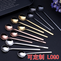 Creative Gifts Custom LOGO 304 Stainless Steel Coffee Spoon Day Style Stirring Spoon Coffee Spoon Sweet Spoons