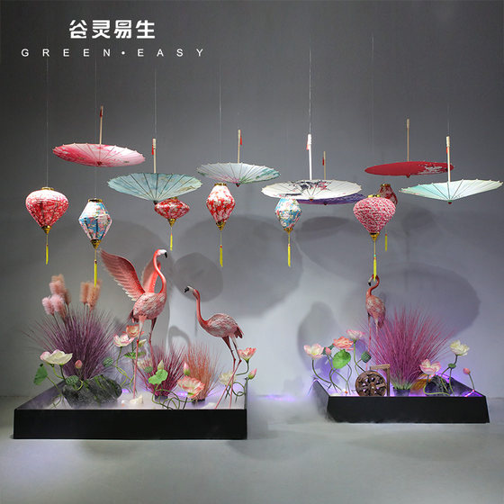 Artificial Flowers, Lotus Leaves, Lotus Flowers, Water Pool, Fish Pond Landscaping, Large High-End Artificial Flowers, Artificial Plant Potted Plants