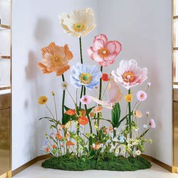 Artificial Flowers, Fake Flowers, Large Paper Art Flowers for Landscaping, Shopping Mall Display, Clothing Store Window Decoration, Scene Arrangement, and Ornaments