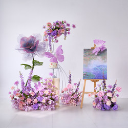 Artificial Flower Decorations, Purple Fake Flowers, Landscaping, Clothing Store Window Decoration, Scene Layout, Wedding Road Guide Flower Arrangements