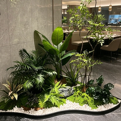 Artificial Green Plant Landscaping for Indoor Entrance Corner, Fake Plant Floor-Standing Decoration, Scene Arrangement, and Aesthetic Display