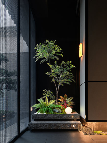 Artificial Green Plants for Indoor Decoration, Faux Plant Landscaping Combination, Micro-Landscape, Entrance Corner Soft Decoration Arrangement