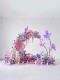 Monet Garden Butterfly Simulation Flower Wedding Scene Layout Silk Flower Arch Purple Paper Art Flower Engagement Decoration Ornaments