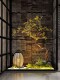 Artificial Welcoming Pine Tree, Chinese-Style Dry Landscape Landscaping, Indoor Staircase Corner Artificial Tree, Hotel Entrance Landscape Decoration
