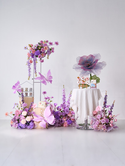 Artificial Flower Decorations, Purple Fake Flowers, Landscaping, Clothing Store Window Decoration, Scene Layout, Wedding Road Guide Flower Arrangements