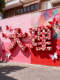 Artificial Flower Trendy Flower Wall Photo Wall Font Flower Decoration Background Wall Realistic Artificial Flowers Three-Dimensional Photo High-End Arrangement