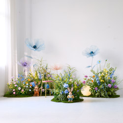 Internet-Famous Artificial Flowers, Artificial Plants, and Artificial Grass for Decoration, Large Indoor Green Plants, Landscape Floral Arrangements, and Scene Setup