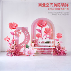 Artificial Giant Cherry Blossoms, Finished Product for Landscaping, Popular Photo Spots, Floral Arrangements, Commercial Display, Decoration and Layout
