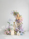 Monet's Garden Artificial Floral Decorations, Horn-Shaped Floral Arch, Wedding Decoration, Handover Ceremony Area Scene Layout