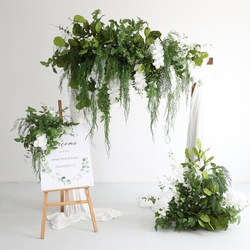 Landscaping Floral Arrangements, Forest-Style Scene Path Guides, Artificial Flowers and Green Plants, Props for Decoration, Wedding Arrangements, Fake Flowers, Wedding Floor Flower Arrangements