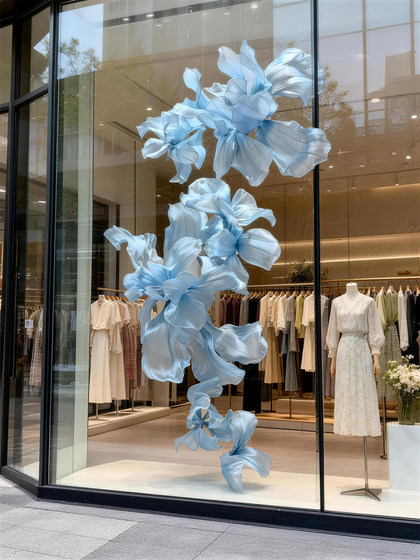Artificial Flowers, Fake Flower Arrangements, Floral Art, Shopping Mall and Clothing Store Window Decorations, Large Floor-Standing Ornaments, Landscape Landscaping, and Visual Merchandising