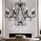 French Crystal Chandelier, American Country Lamp, Warm and Romantic Living Room and Bedroom Lamp, Candle European Pastoral Lamp