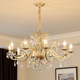 American-Style Chandelier Crystal Lighting Living Room Lamp Bedroom Dining Room Simple Modern Home Creative European and French Light Luxury Chandelier