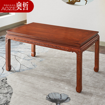 Redwood dining table rectangular New Chinese hedgehog red sandalwood table and chair combination Rosewood simple restaurant furniture
