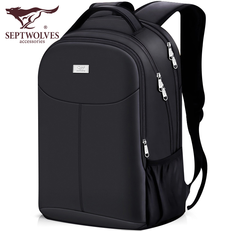 Septwolves backpack men's business travel computer backpack 2022 new large-capacity schoolbag for middle school students