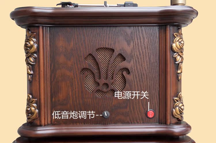 dau dia than Jue phonograph sáng tạo retro rắn gỗ cổ điển vinyl ghi máy nghe nhạc sừng lớn máy nghe nhạc âm thanh châu Âu đầu đĩa than pioneer pl 50