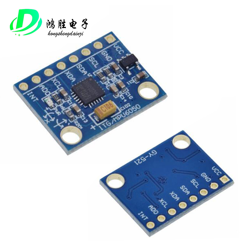 MPU-6050 module three-axis acceleration gyroscope 6DOF module with code schematic diagram GY-521