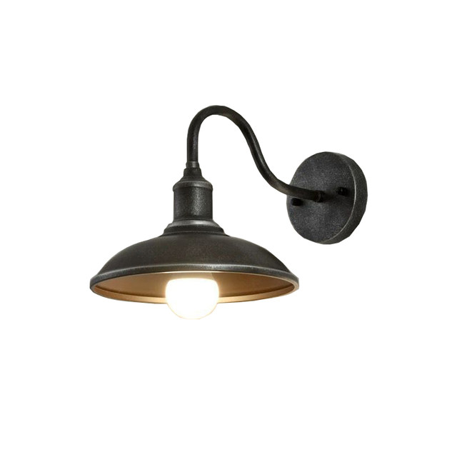 American-Style Loft Retro Industrial Wall Lamp, Nostalgic Dining Room Balcony Corridor Foyer Outdoor Wrought Iron Wall Light Fixture
