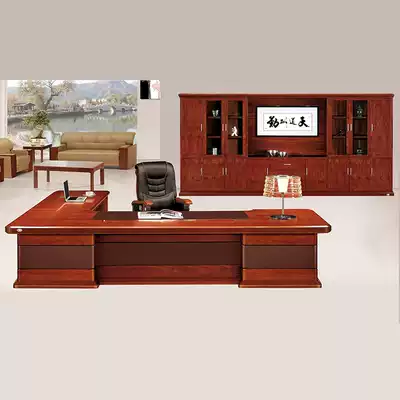 The President's pastry veneer paint 2 8 meters desk solid wood platform boss Table 3 2 meters large Class table