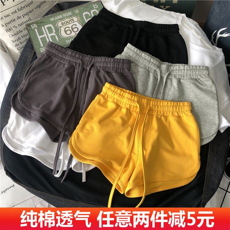 Pure Cotton Sports Shorts for Women, Summer Running, 2026 New Style, Casual Loose Fit, Large Size, Home Sleep Shorts ins Trendy