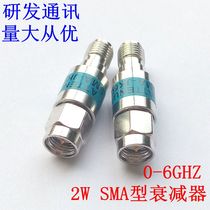 Special sale 2W 0-6GHz SMA-JK male head ternary alloy RF attenuator 1-30db