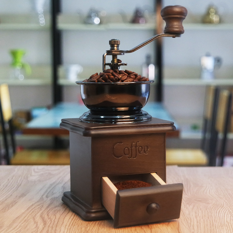Hand - rock coffee mill machine small manual coffee bean grinder household hand mill