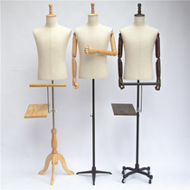 Model props male half body hanger suit dress suit black display rack clothing store dummy table model rack