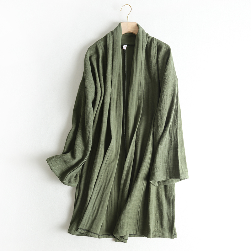2019 Jinxiangshanye Chinese Style Loose Version Pure Cotton Windbreaker Jacket Double-Breasted Wide Collar Cardigan Improved Cloak Jacket