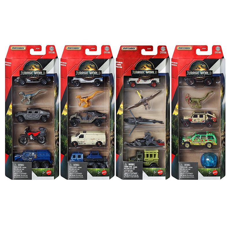Matchbox Jurassic World Reborn Movie-Style Dinosaur Vehicle 5-Pack Set Matchbox Jurassic World Reborn Movie-Style Dinosaur Vehicle 5-Pack Set