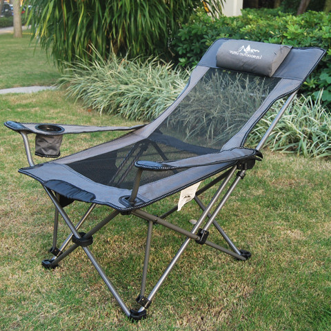 Outdoor folding chair Portable fishing Mazza stool Backrest Leisure beach chair Adjustable lunch break recliner Camping bed