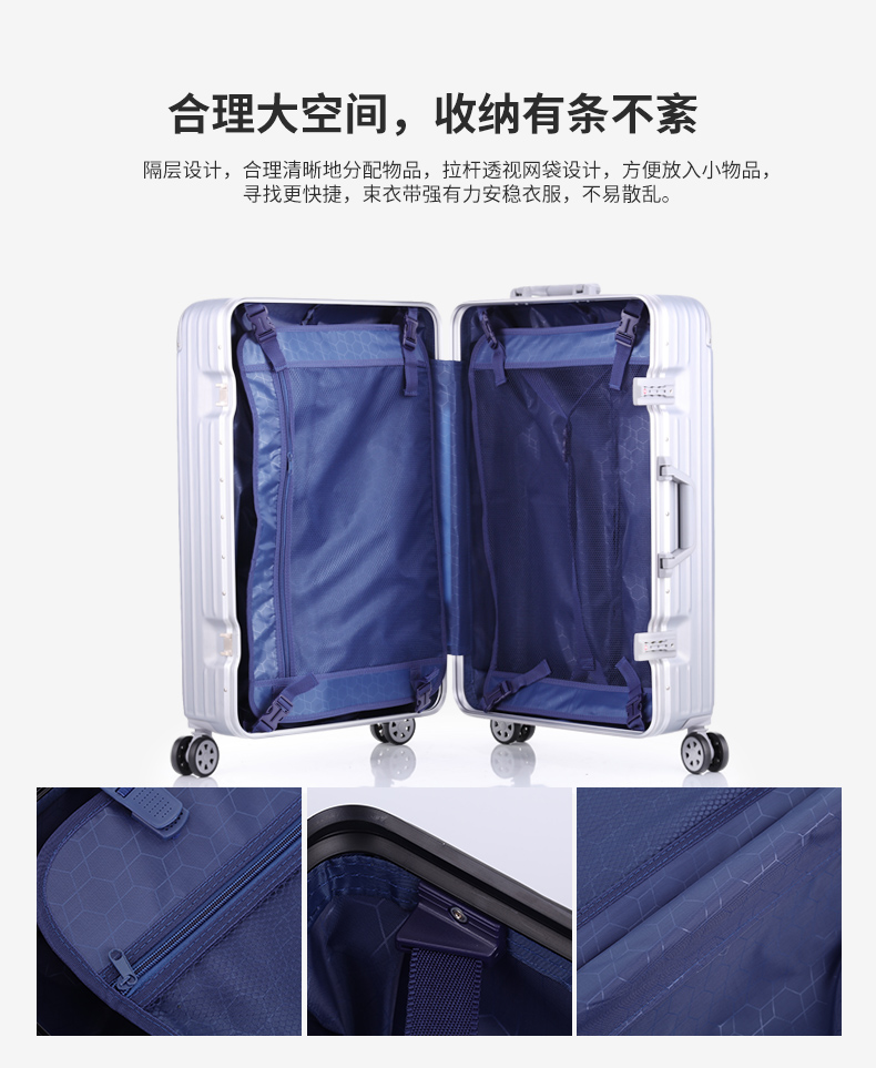 Mini vali nữ xe đẩy trường hợp bánh xe phổ quát 18 inch Phiên bản tiếng Hàn của khung nhôm nội trú hộp mật khẩu vali nam vali kéo nhựa