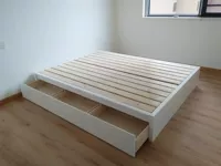 Белая кровать ящика