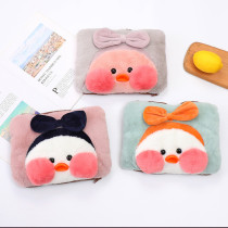 Net red duck charging hot water bag explosion-proof hand warmer cute plush removable and washable electric hot water bag Korean version has been filled with water