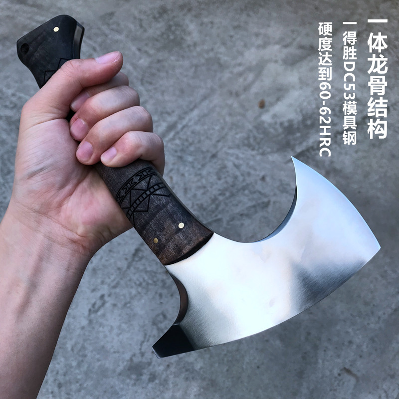 OEM Winckler DC53 steel outdoor hand axe sharp field camp axe engineering soldier battle axe survival tool