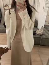 HEYGIRL black elder brother senior sense three-dimensional texture small fragrant suit jacket autumn Korean temperament suit womens coat