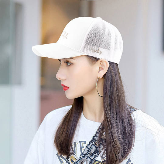 Baseball cap, mesh cap, women's peaked cap, Korean style trendy brand sun protection sun hat, versatile hat, fashionable sun hat, summer