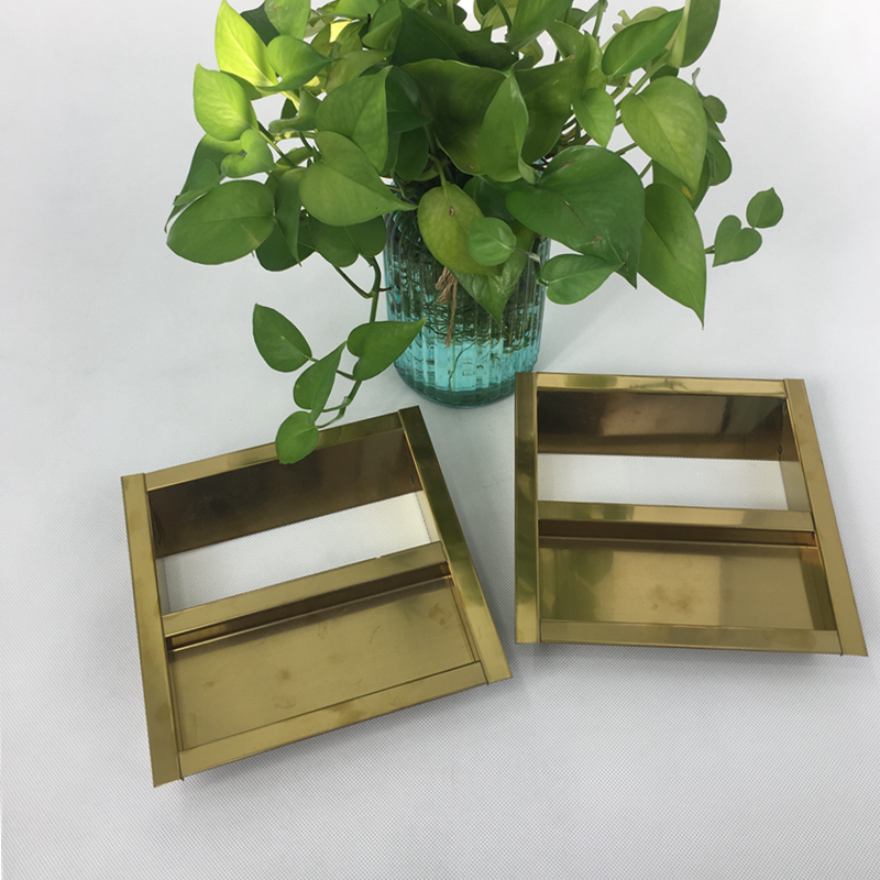 Four rhombus stainless steel trash can head accessories Hotel marble ash bucket with ash cylinder Titanium alloy lid