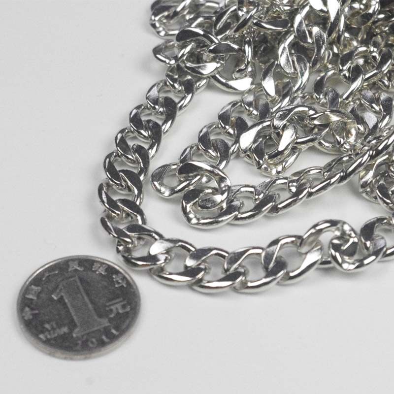 DIY silver colour wide chain clothing chain package chain prop chain sub-plated chain 10mm meters wide RMB15  meters-Taobao