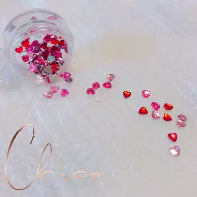 (Spot) chico three-color flat pink love jewelry 90 pieces