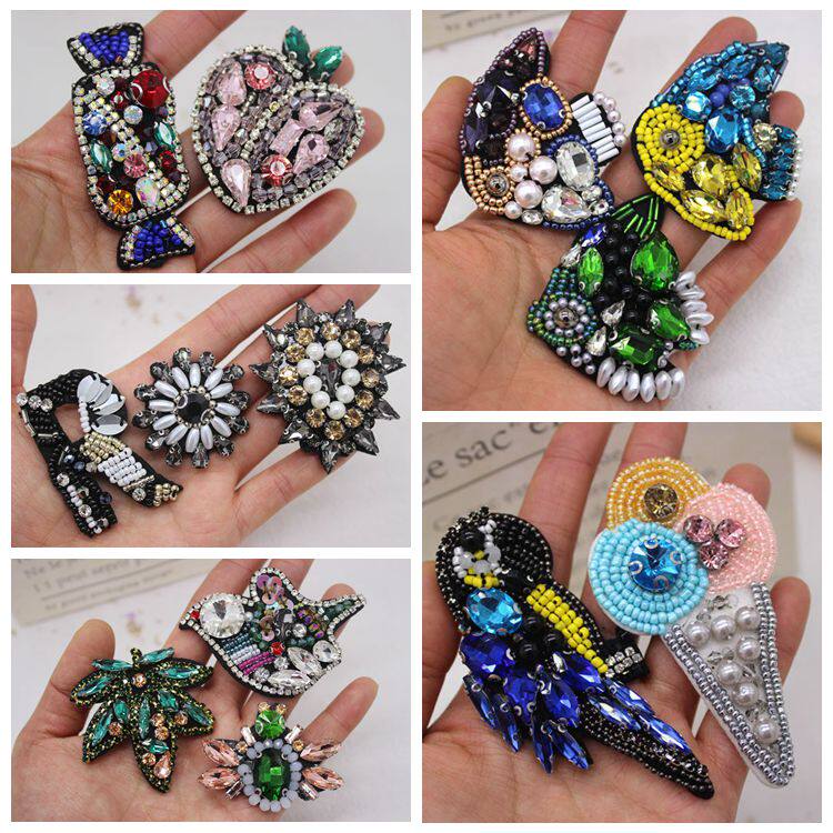Heavy Industry Export Garment Decoration Rhinestone Hand Nail Bead Cloth Patch Patch Hat Brooch Sweater Jacket Hand Sewing Material